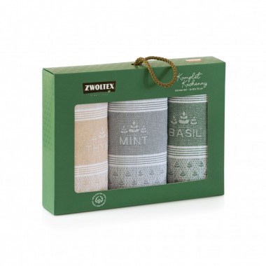 Komplet kuchenny MINT/THYME/BASIL szary-beż